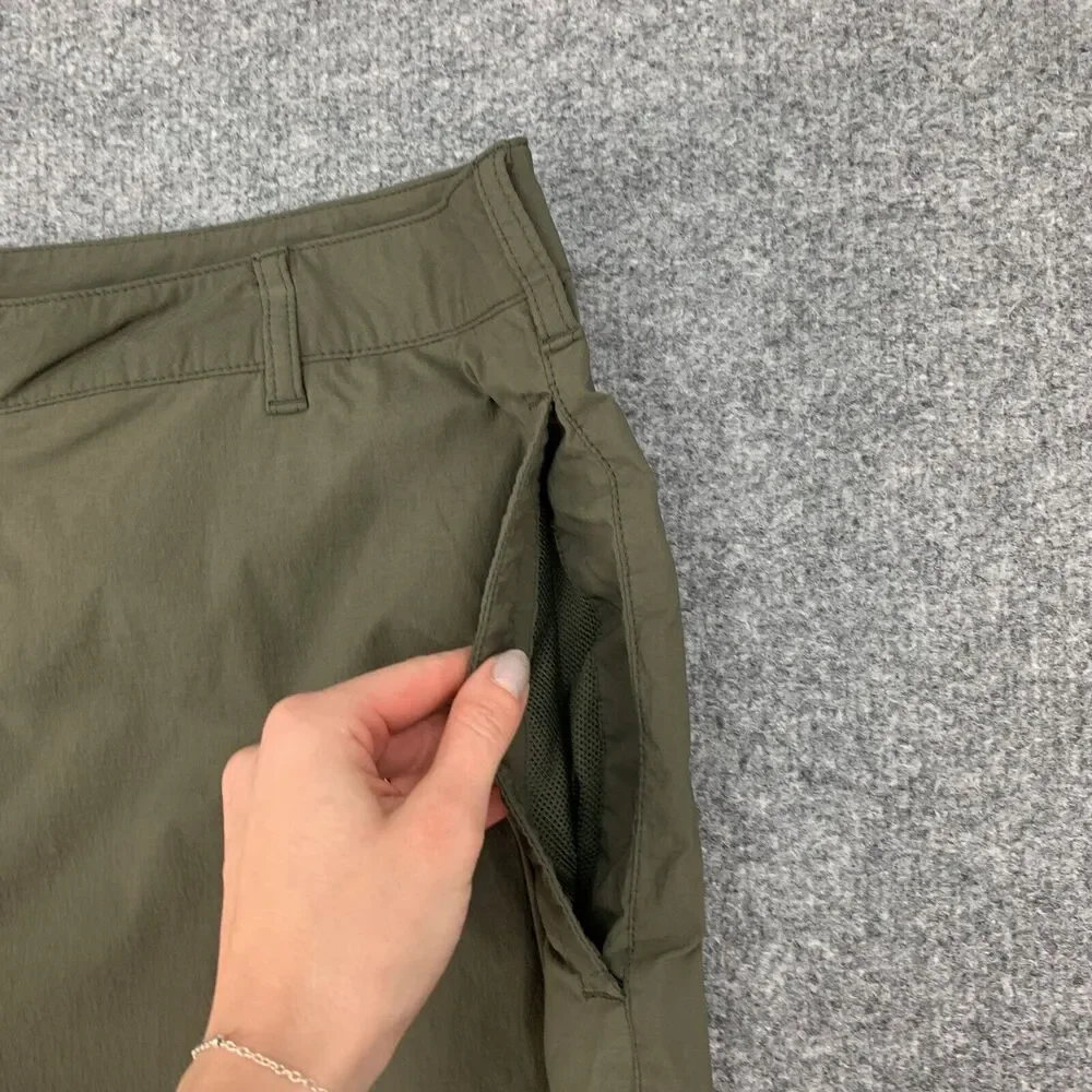 The North Face Shorts‎ Mens 38 Avocado Green Stretch Nyon Active Outdoor Hiking